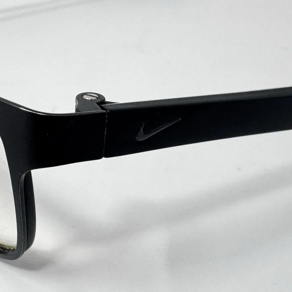 Nike 8131 001 Black Rectangular Metal Eyeglass Frames 53-17-140